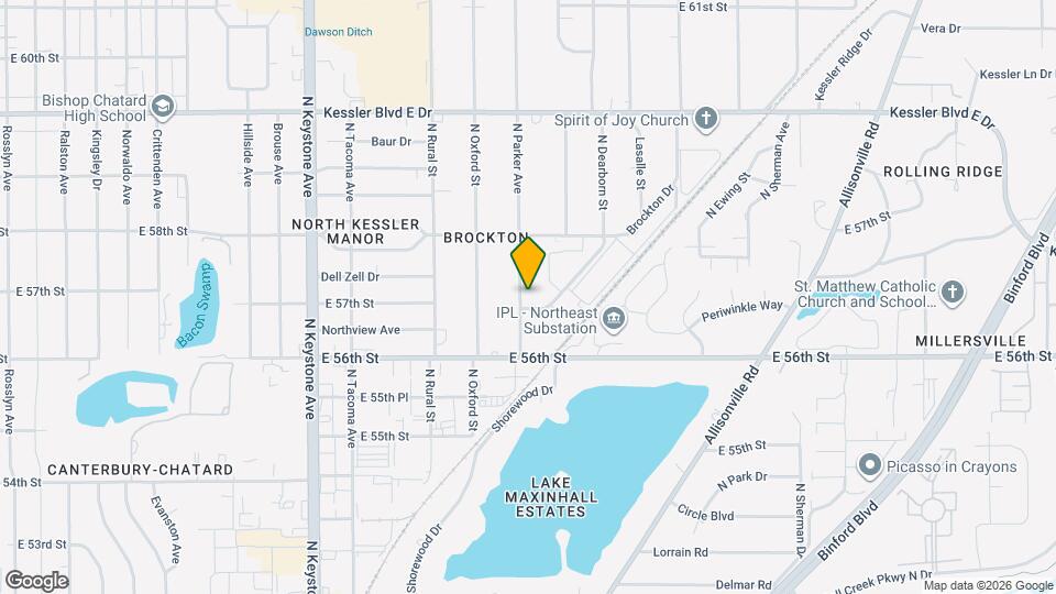 5655 N Parker Ave Map and Location Details