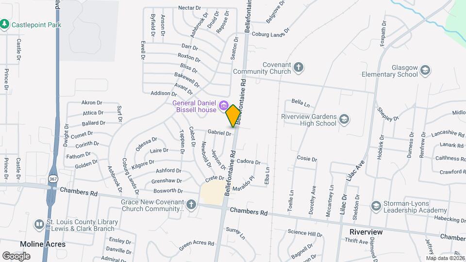 10201 Bellefontaine Rd Map and Location Details