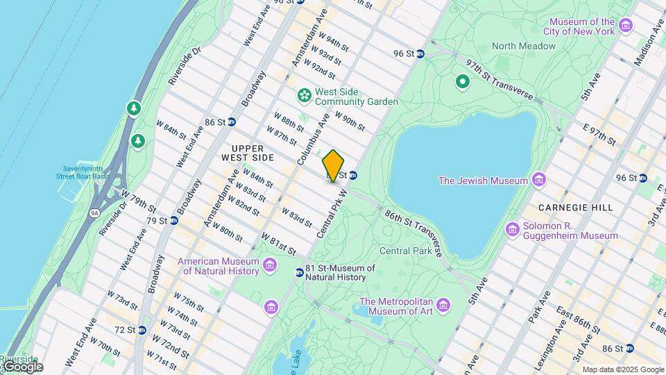 8 W 86th St Map and Location Details