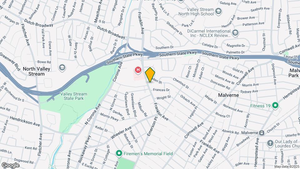 1051 Franklin Ave Map and Location Details