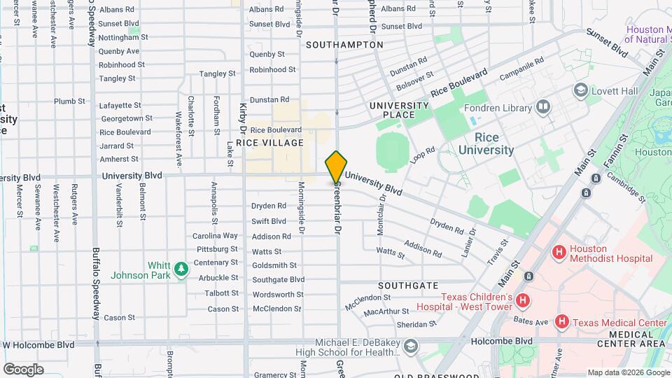 5710 Greenbriar Dr Map and Location Details