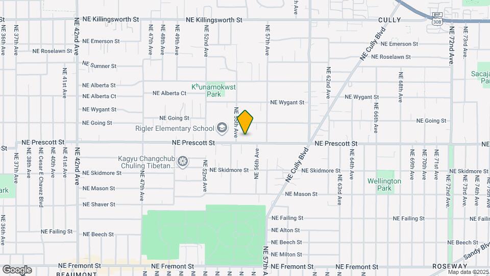 5535 NE Prescott St, Unit Unit B Mapa y Detalles de la Ubicación