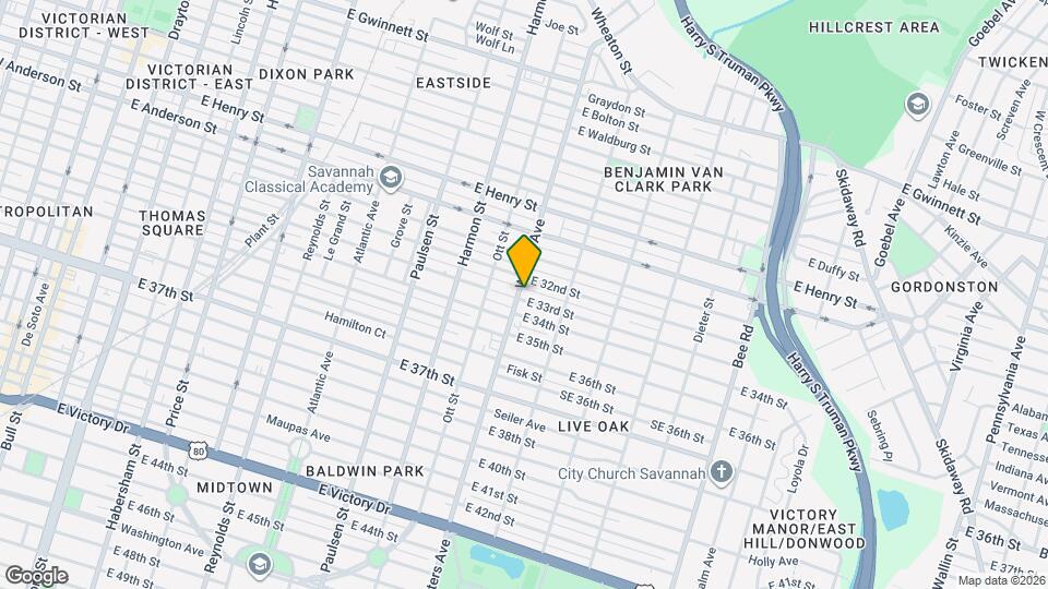 1102 E 33rd St Map and Location Details