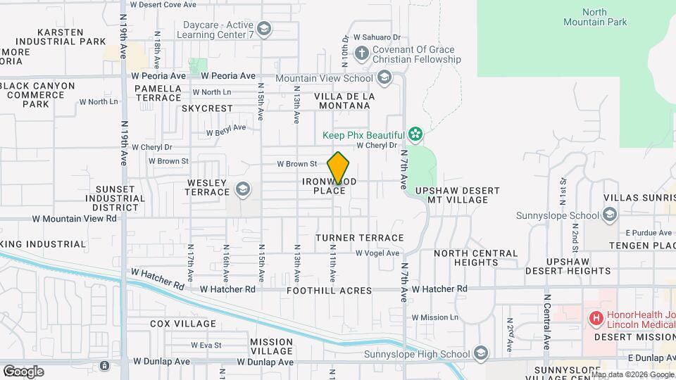 9837 N 11th Ave Mapa y Detalles de la Ubicación