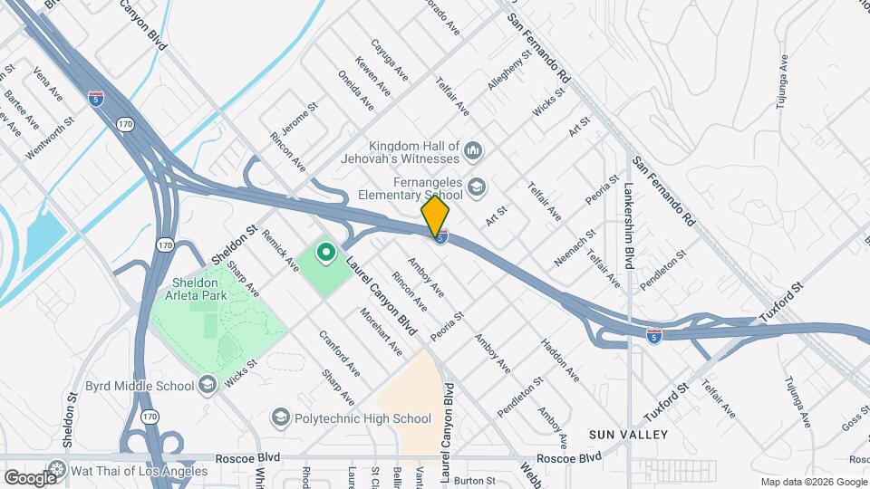 8822 O'Melveny Ave Map and Location Details