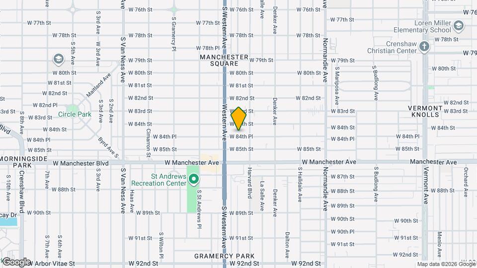 1727 W 84th Pl Map and Location Details