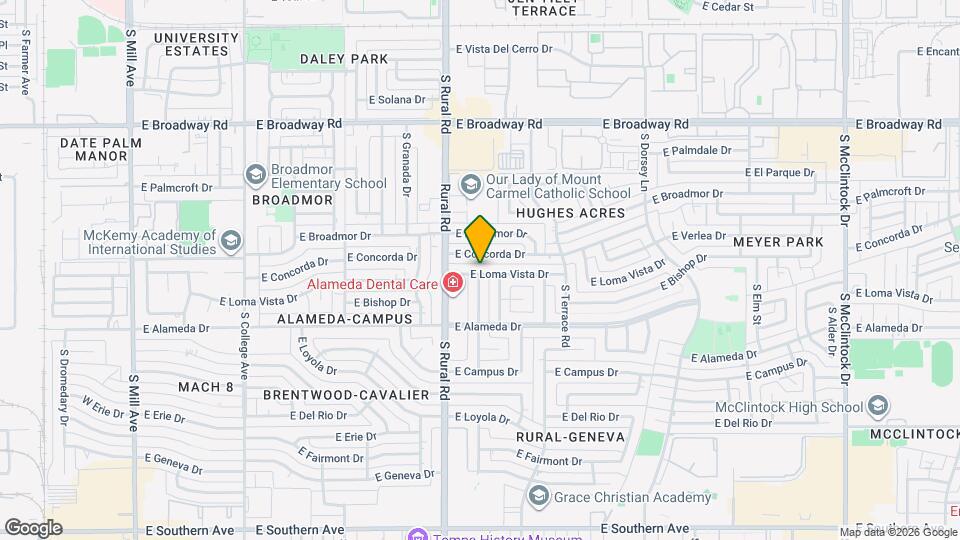 934 E Loma Vista Dr Map and Location Details