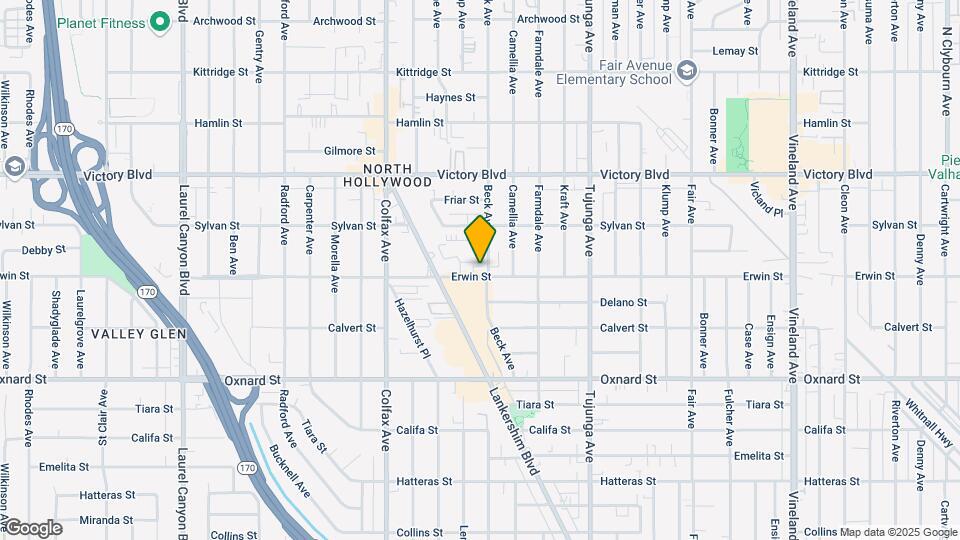 11545 Erwin St Map and Location Details