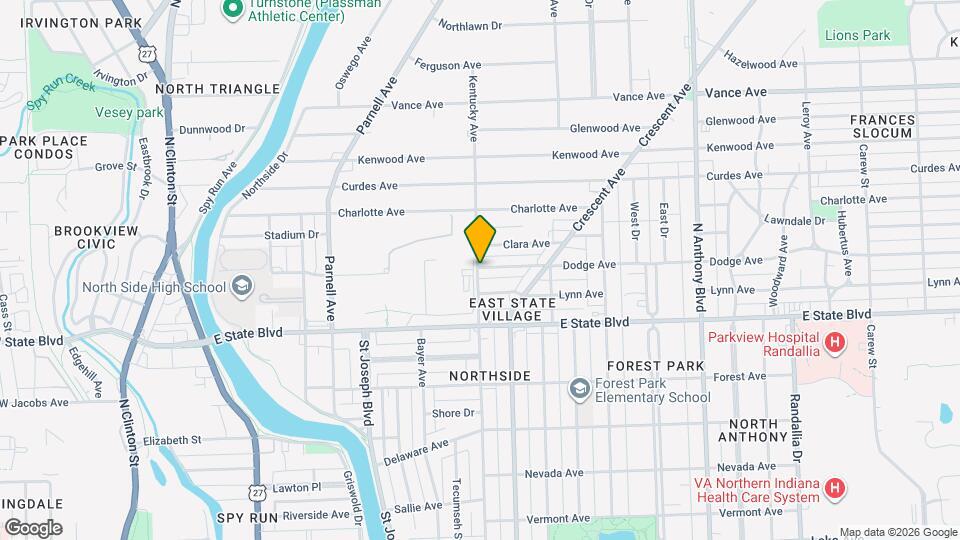 1102 Dodge Ave Mapa y Detalles de la Ubicación