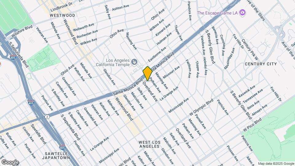 1822 Overland Ave Map and Location Details