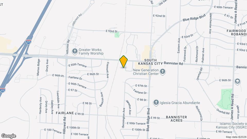 9512 Bennington Ave Map and Location Details