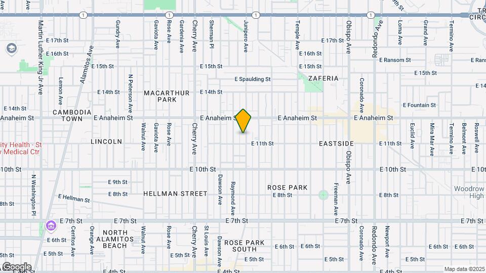 1125 Junipero Ave Map and Location Details