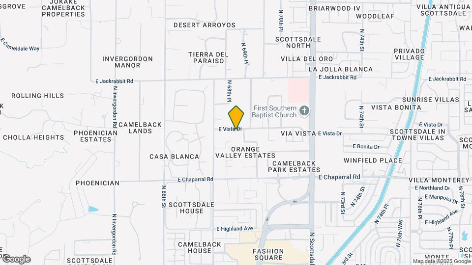 6841 E Vista Dr Map and Location Details