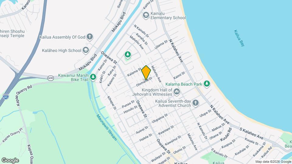 361D Olomana St Map and Location Details