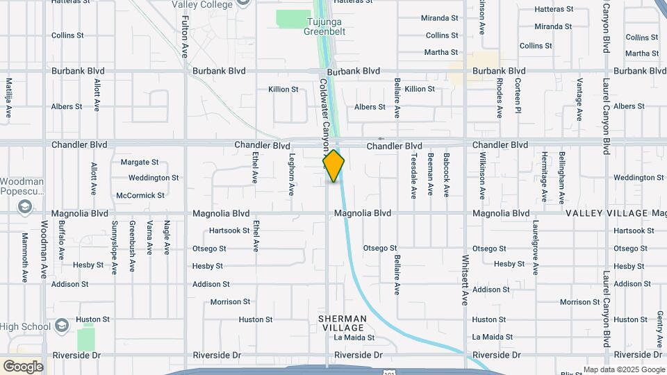 5252 Coldwater Canyon Ave Map and Location Details