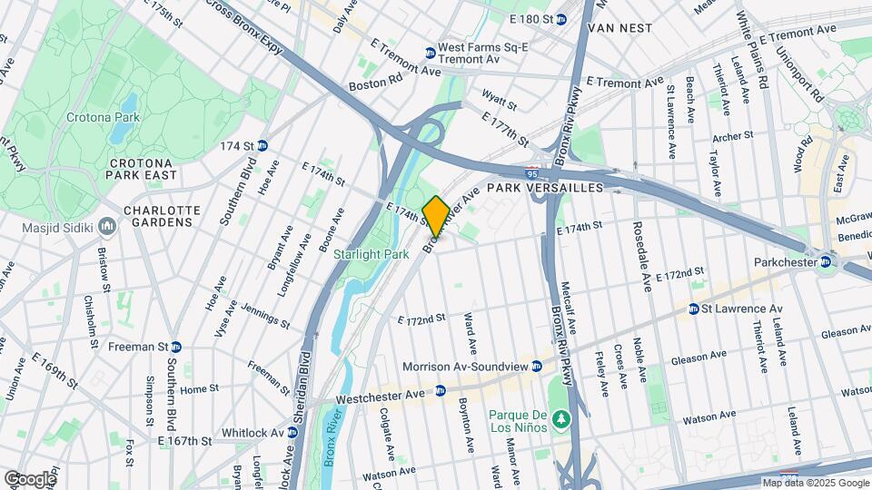 1404 Bronx River Ave Map and Location Details