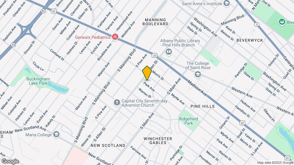 921 Park Ave Map and Location Details