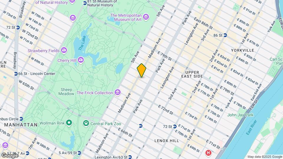 501 E 74th St Map and Location Details