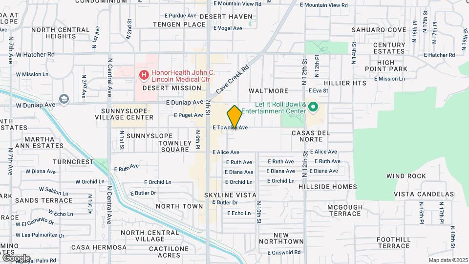 805 E Townley Ave Map and Location Details