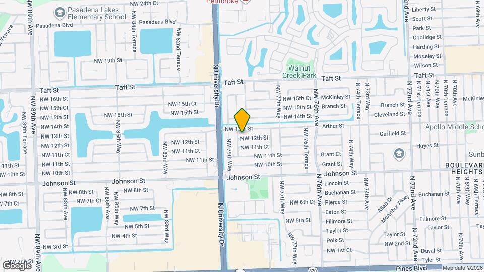 7921 NW 12th St Map and Location Details