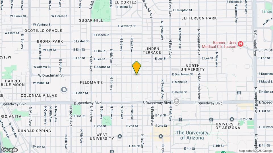 610-616 E Drachman Mapa y Detalles de la Ubicación