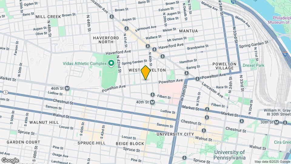 4019 Powelton Ave Mapa y Detalles de la Ubicación