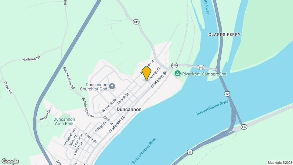 1024 N High St Map and Location Details