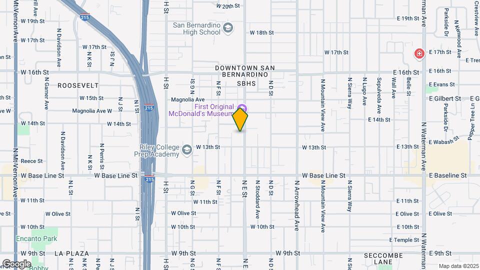 1334 N E St Map and Location Details