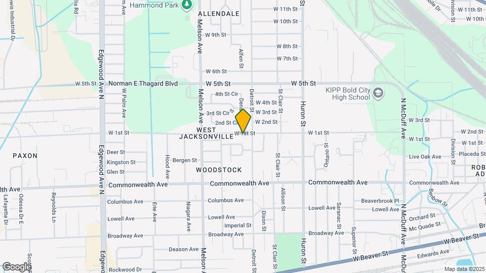 3024 W 1st St Map and Location Details