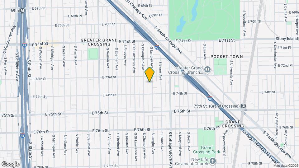 7322 S Langley Ave Map and Location Details