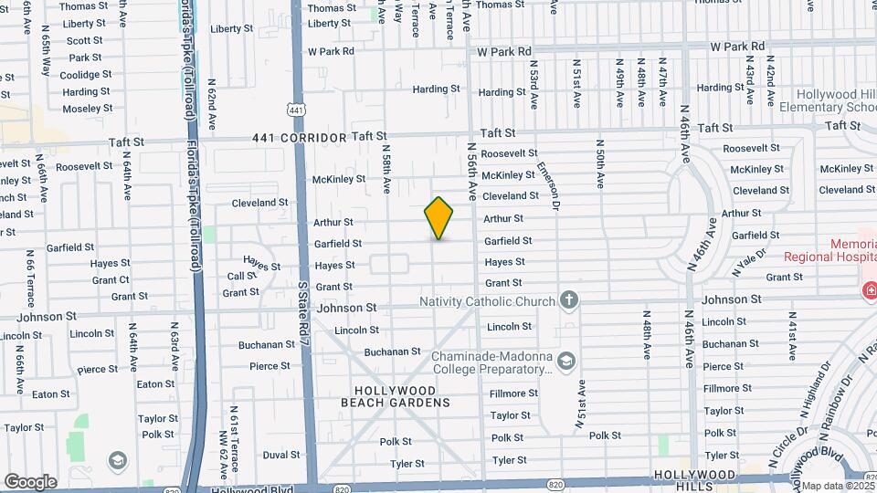 5652 Garfield St Map and Location Details