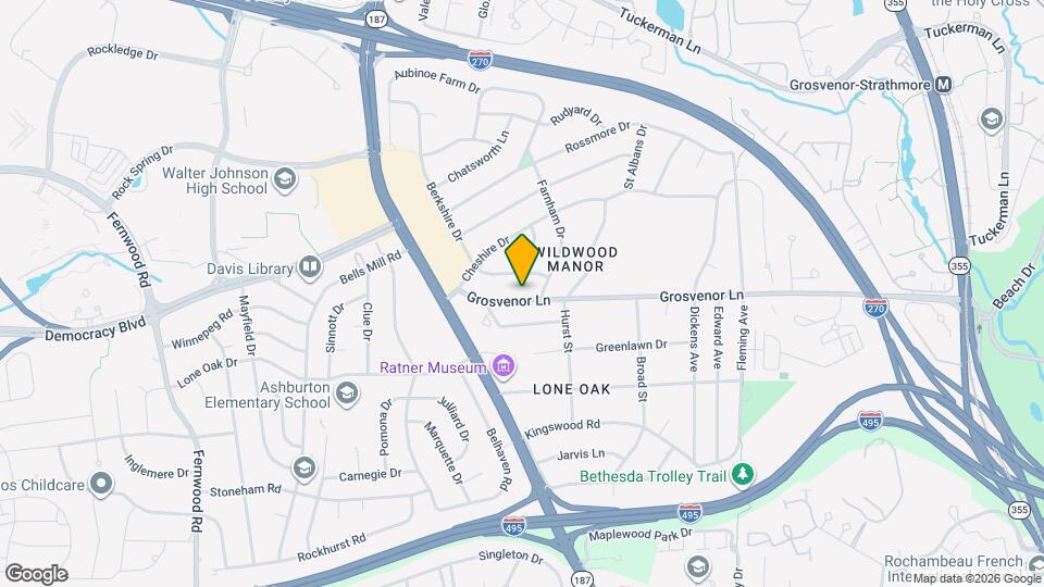 6009 Grosvenor Ln Map and Location Details