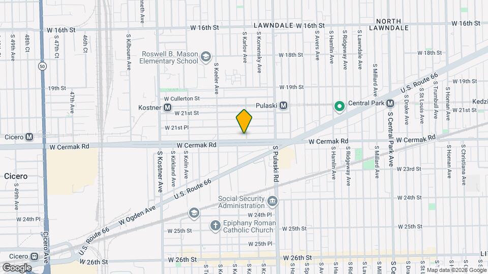 4100 W Cermak Rd Mapa y Detalles de la Ubicación