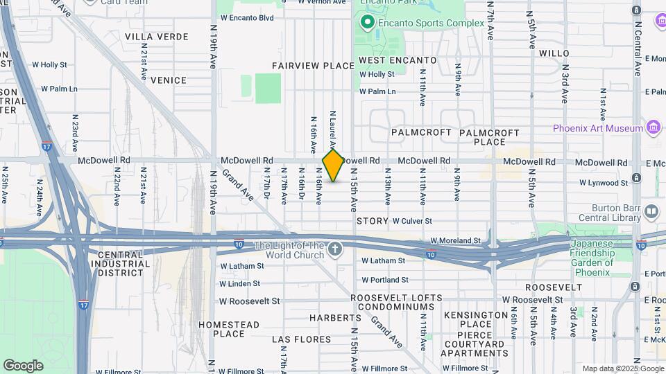 1529 W Lynwood St Map and Location Details