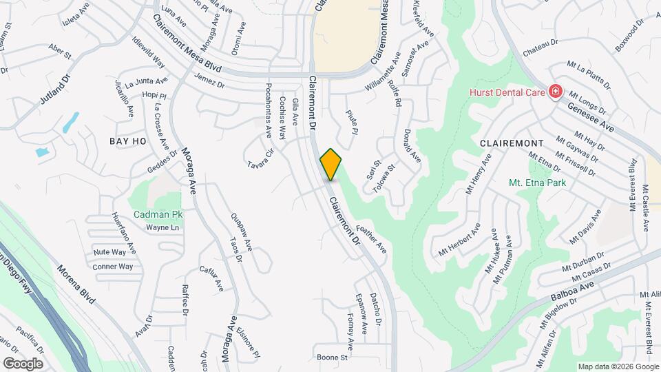4327 Clairemont Dr Map and Location Details
