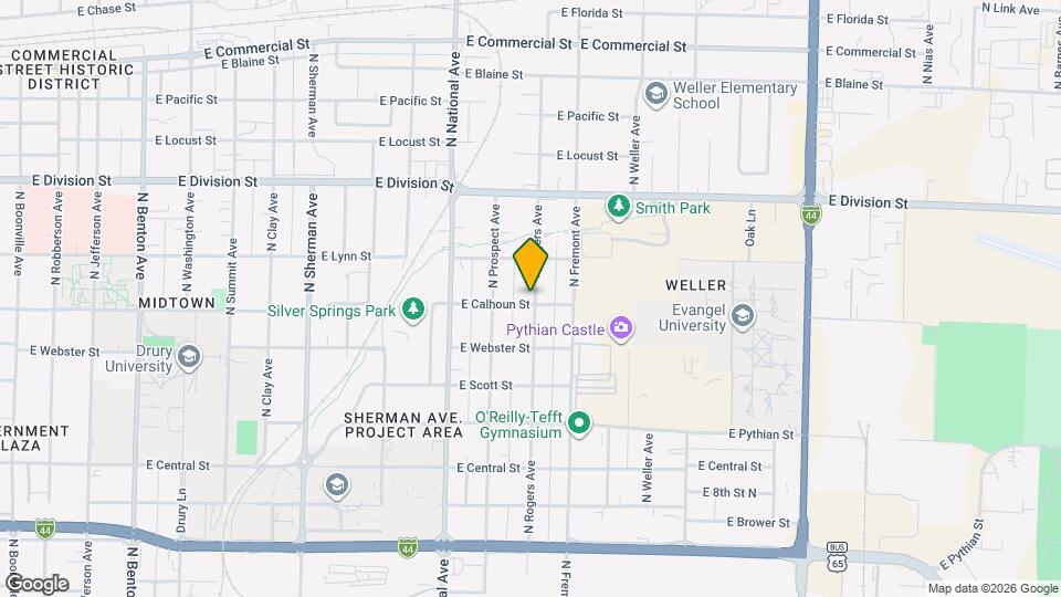 1301 N Rogers Ave Map and Location Details