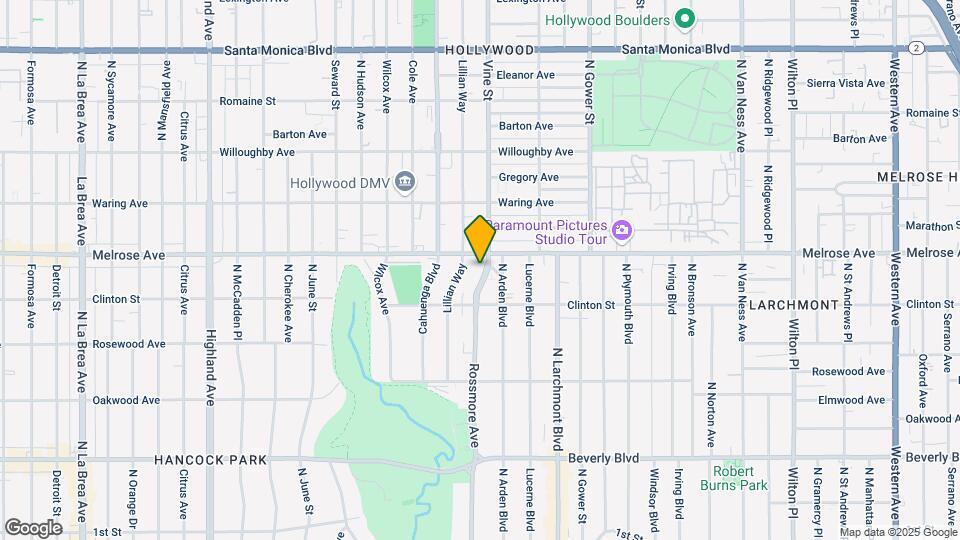 645 N Rossmore Ave Map and Location Details