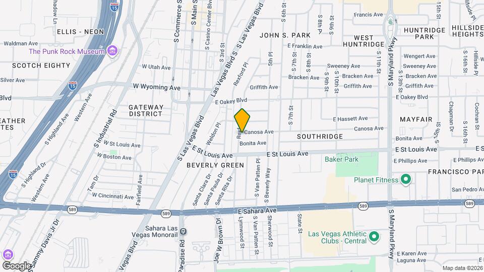 544 Canosa Ave Map and Location Details