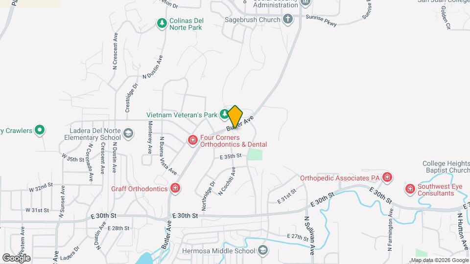 3860 3 N Butler Ave Map and Location Details