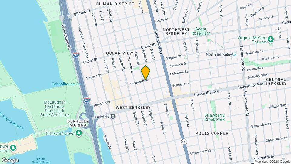 932 Delaware St, Unit Charming Studio with Kitchenette Mapa y Detalles de la Ubicación