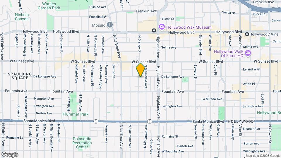 1350-1356 N Orange Dr Mapa y Detalles de la Ubicación