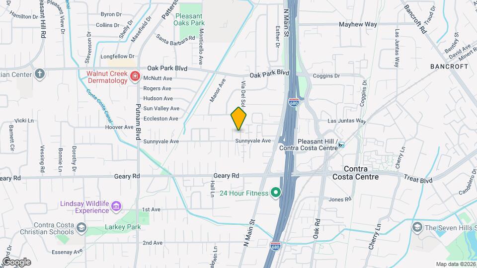 1598 Sunnyvale Ave Map and Location Details