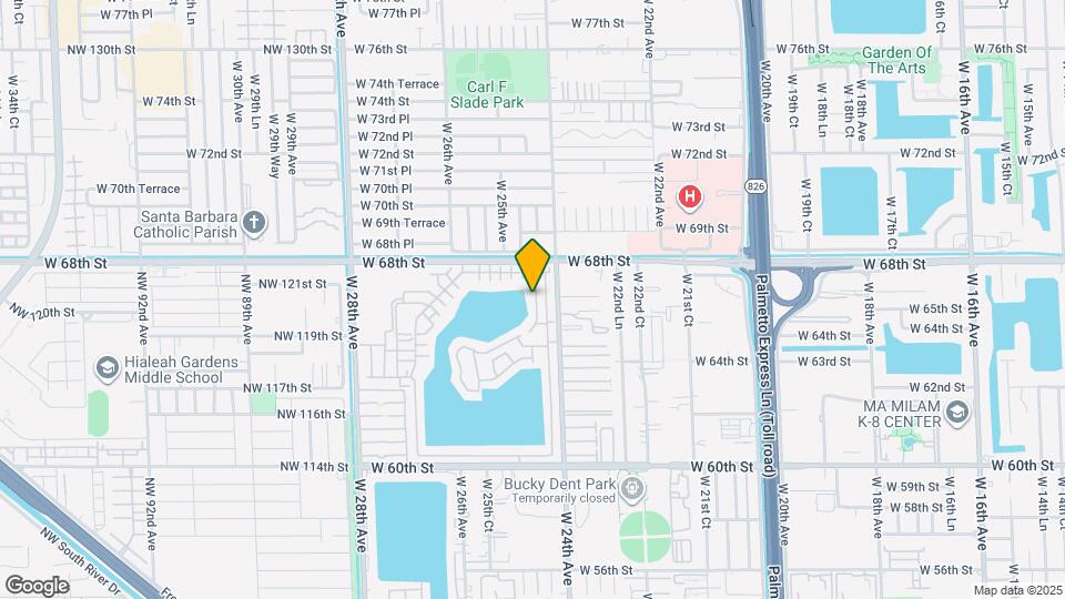 6640 W 24th Ct Map and Location Details