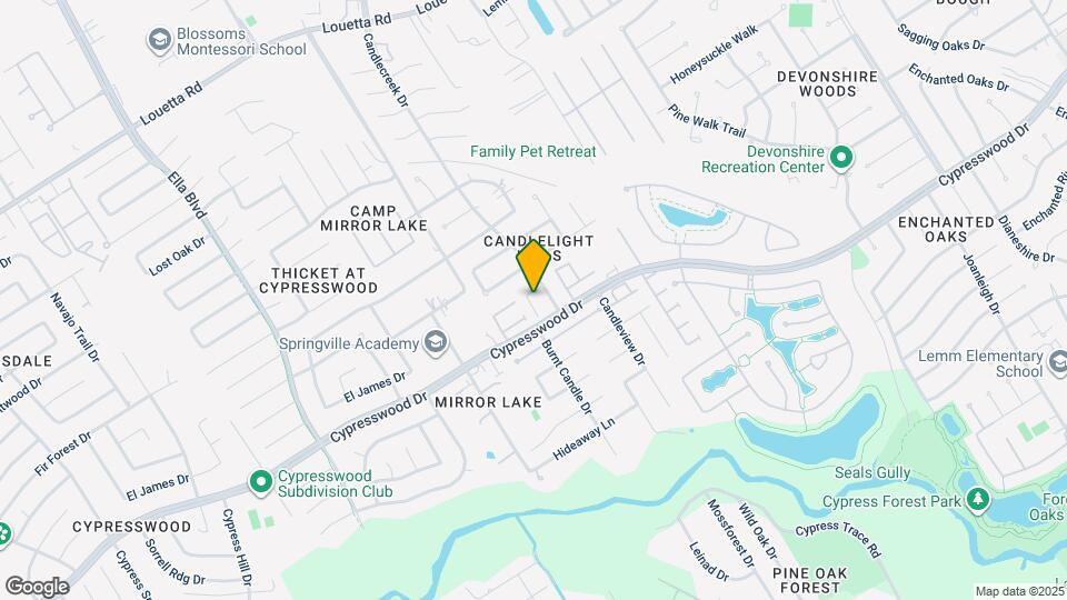 18918 Cypresswood Forest Ct Map and Location Details