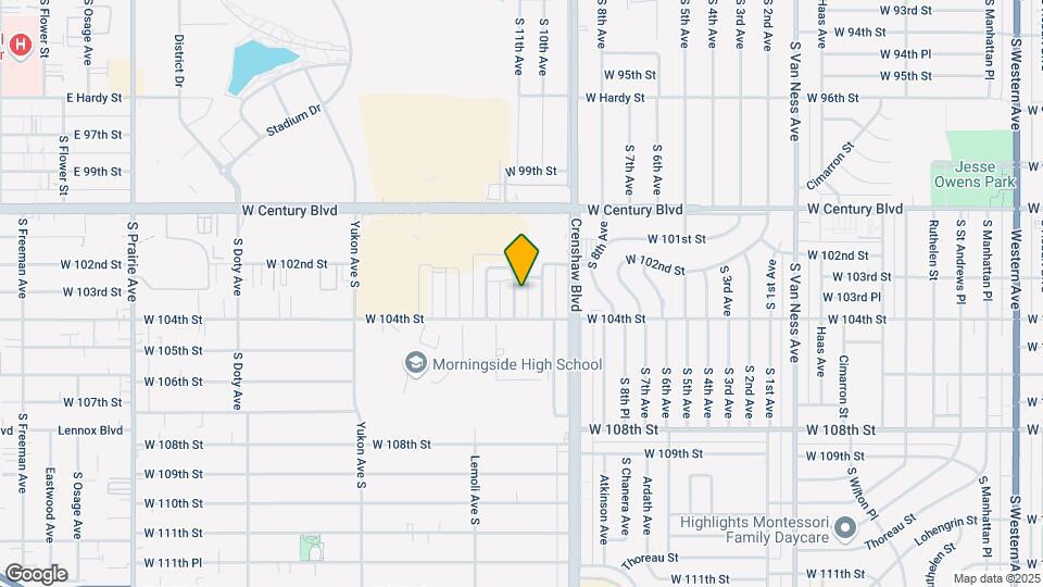 10222 Woodworth Ave Map and Location Details