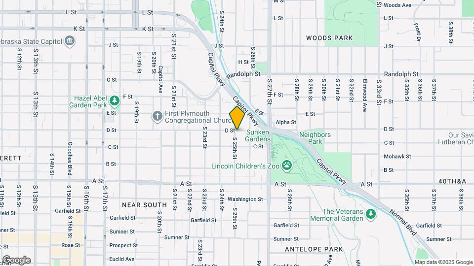 1100 S 25th St Map and Location Details