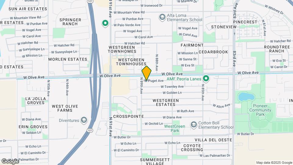 8833 W Puget Ave Map and Location Details