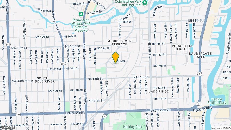 835 NE 14th Ct Map and Location Details
