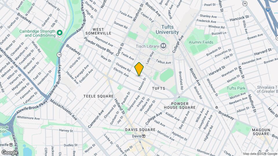 14 Ossipee Rd, Unit 4 Ossipee Rd #1 Map and Location Details