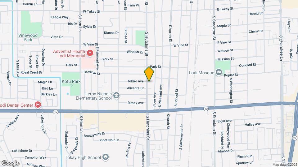 1206 S Hutchins St Mapa y Detalles de la Ubicación